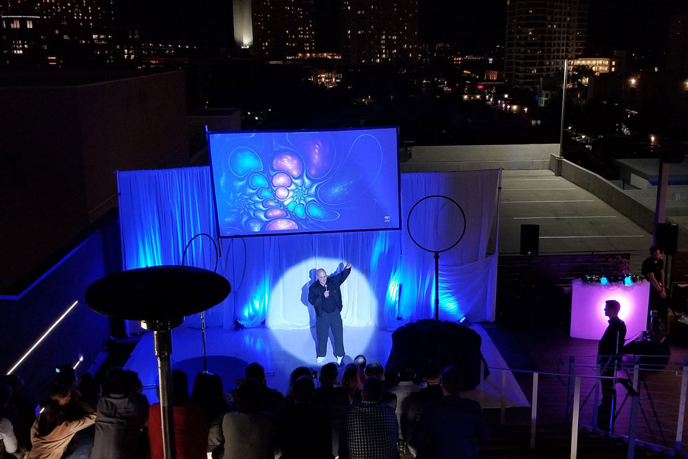 speaker at one of San Diego’s unique venues for corporate events, deck655